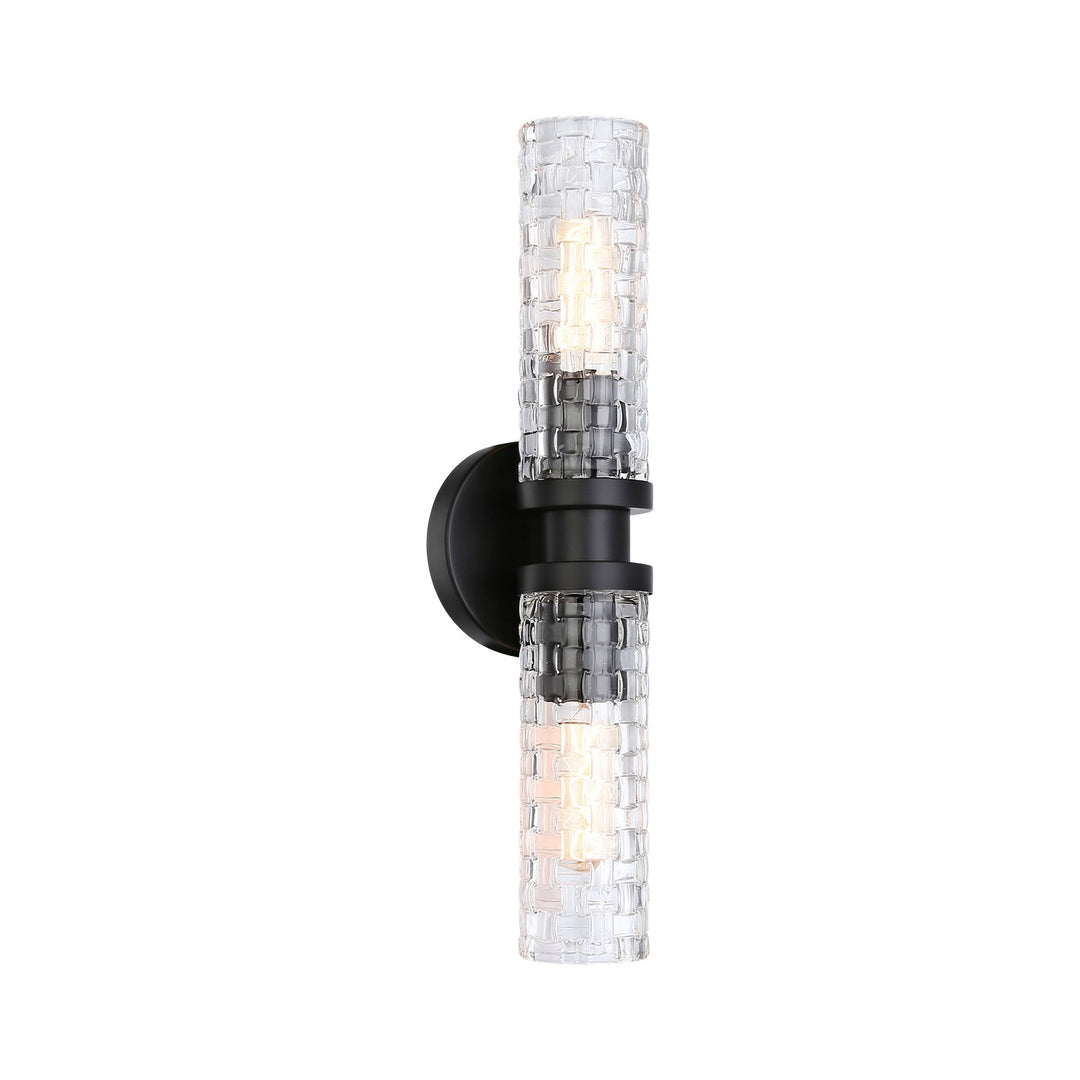 Weaver Two Light Wall Sconce in Black - available from The Lighting Shoppe, trusted by Canadian homeowners