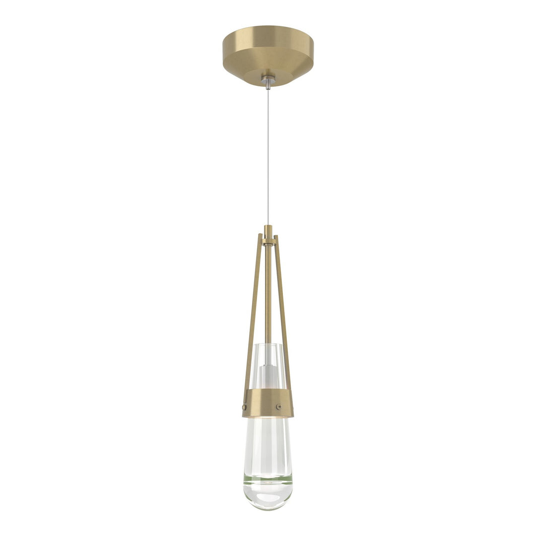 Link One Light Mini Pendant in Modern Brass - available from The Lighting Shoppe, trusted by Canadian homeowners