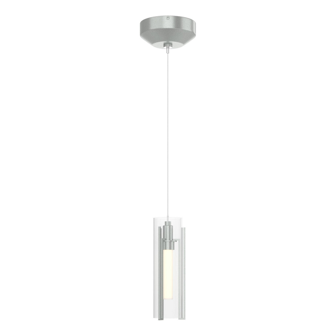Exos Glass One Light Mini Pendant in Vintage Platinum - available from The Lighting Shoppe, trusted by Canadian homeowners