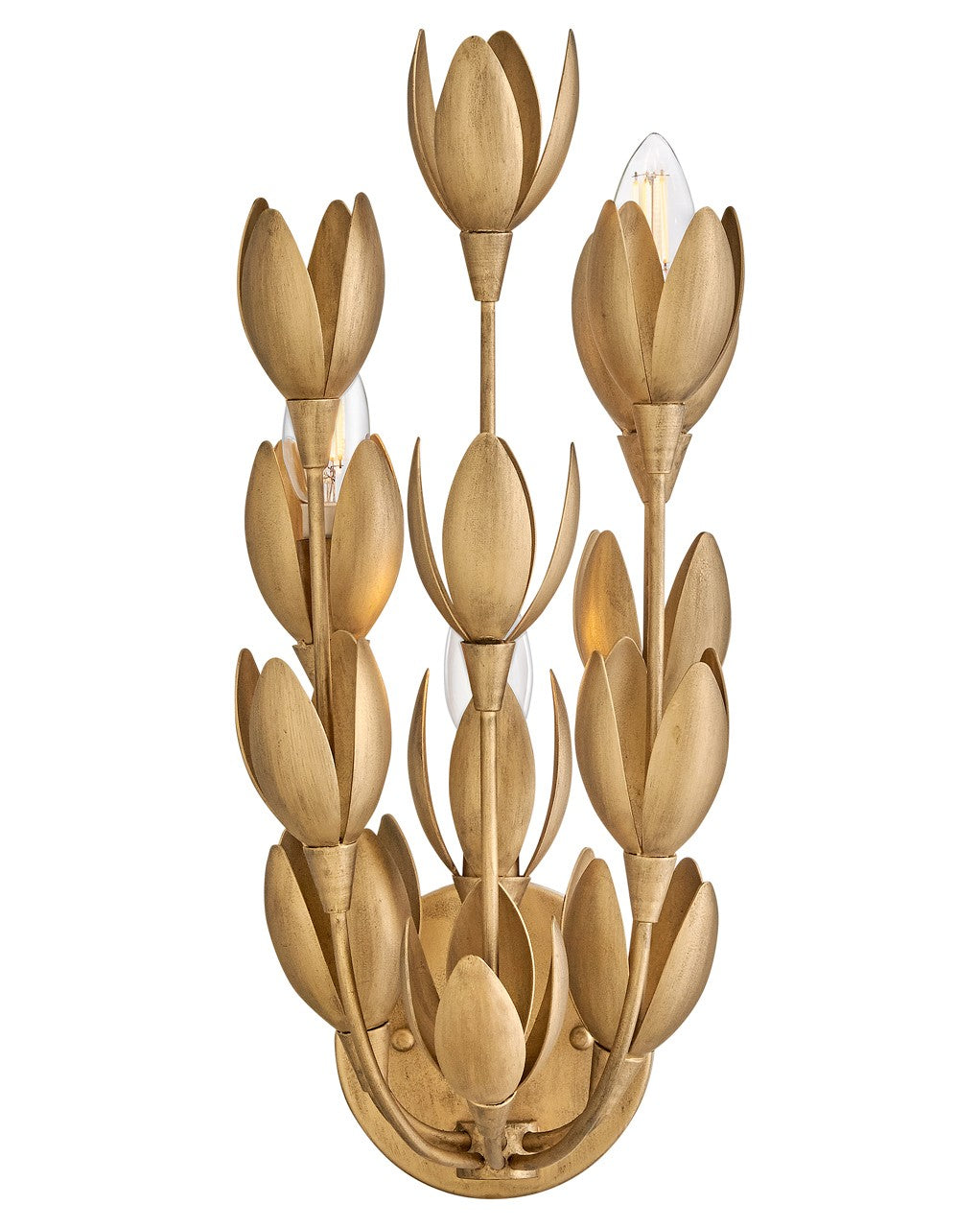 Flora LED Wall Sconce in Burnished Gold - available from The Lighting Shoppe, trusted by Canadian homeowners