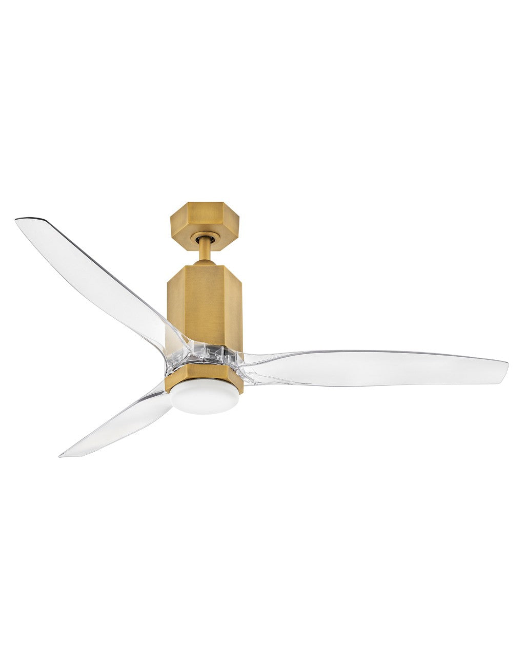 Facet 52"Ceiling Fan in Heritage Brass - available from The Lighting Shoppe, trusted by Canadian homeowners