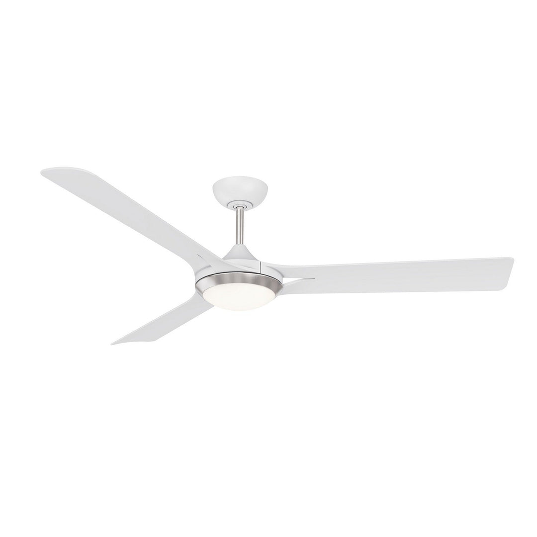 Ori 60"Ceiling Fan in White & Satin Nickel Kendal Canada