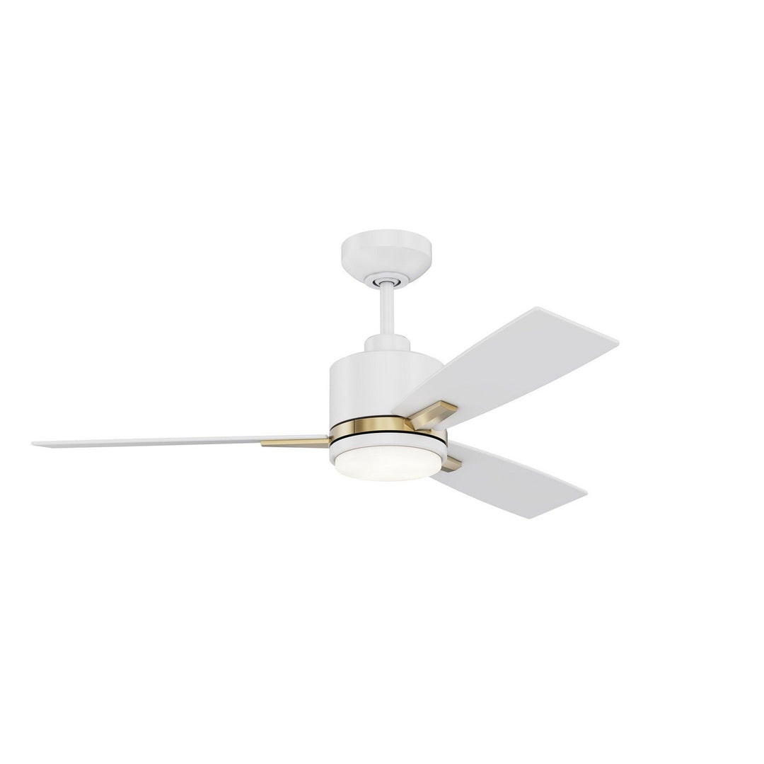 Nuvel 42 42"Ceiling Fan in White & Brass Kendal Canada