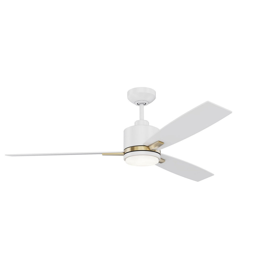 Nuvel 52 52"Ceiling Fan in White & Brass Kendal Canada