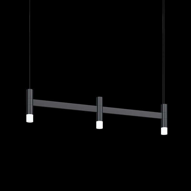 Systema Staccato LED Linear Pendant in Satin Black - available from The Lighting Shoppe, trusted by Canadian homeowners
