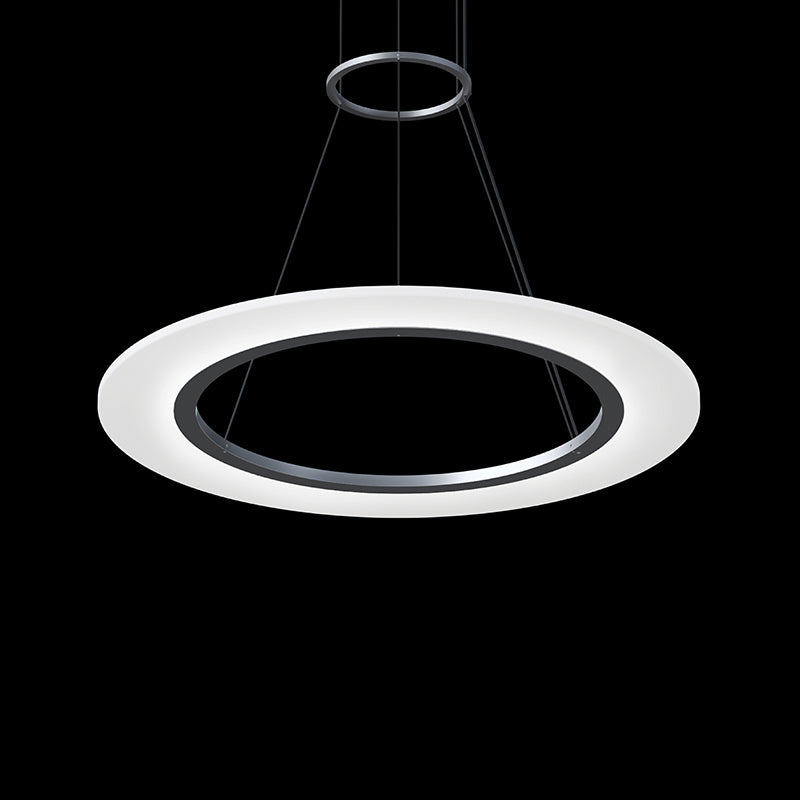 Arctic Rings LED Pendant in Bright Satin Aluminum - available from The Lighting Shoppe, trusted by Canadian homeowners