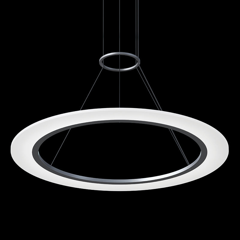 Arctic Rings LED Pendant in Bright Satin Aluminum - available from The Lighting Shoppe, trusted by Canadian homeowners