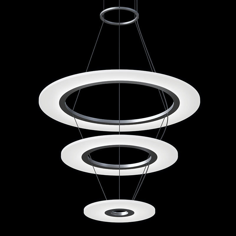 Arctic Rings LED Pendant in Bright Satin Aluminum - available from The Lighting Shoppe, trusted by Canadian homeowners