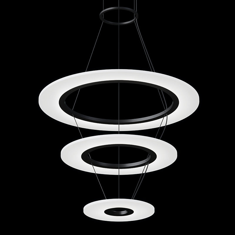 Arctic Rings LED Pendant in Satin Black - available from The Lighting Shoppe, trusted by Canadian homeowners