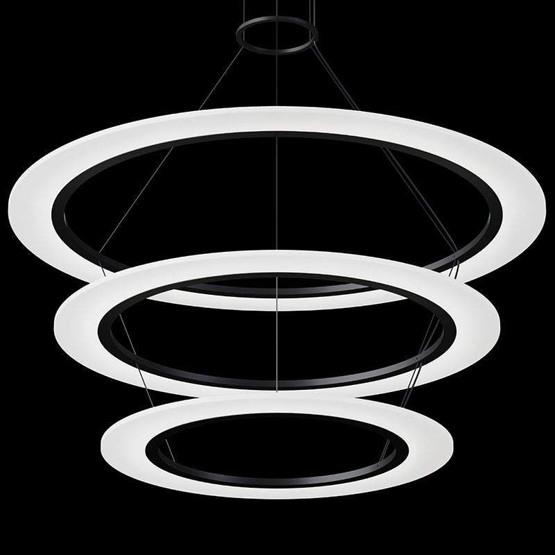 Arctic Rings LED Pendant in Satin Black - available from The Lighting Shoppe, trusted by Canadian homeowners