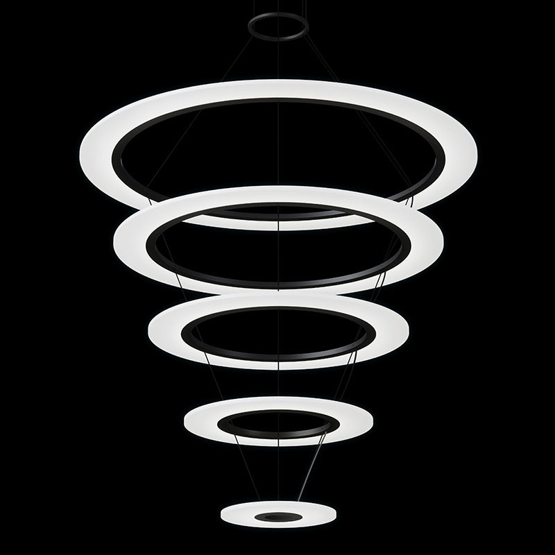 Arctic Rings LED Pendant in Satin Black - available from The Lighting Shoppe, trusted by Canadian homeowners