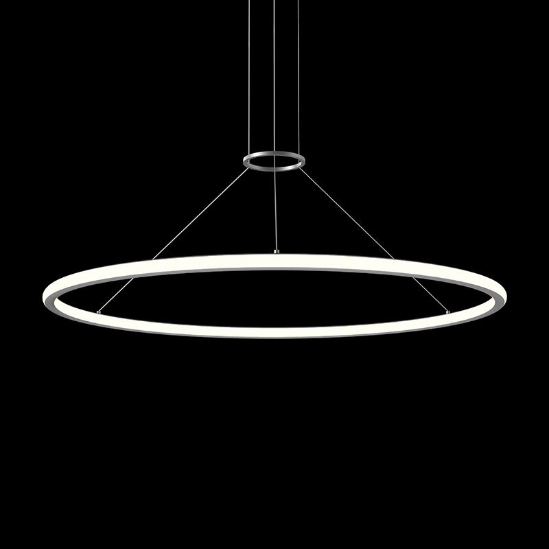 Luna LED Pendant in Bright Satin Aluminum - available from The Lighting Shoppe, trusted by Canadian homeowners