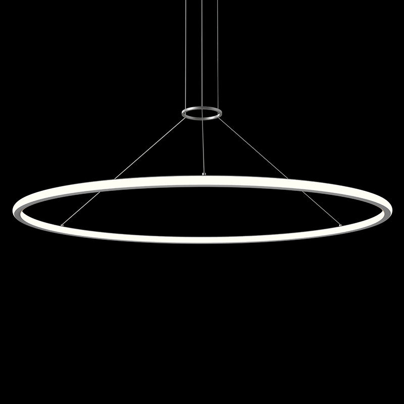 Luna LED Pendant in Bright Satin Aluminum - available from The Lighting Shoppe, trusted by Canadian homeowners