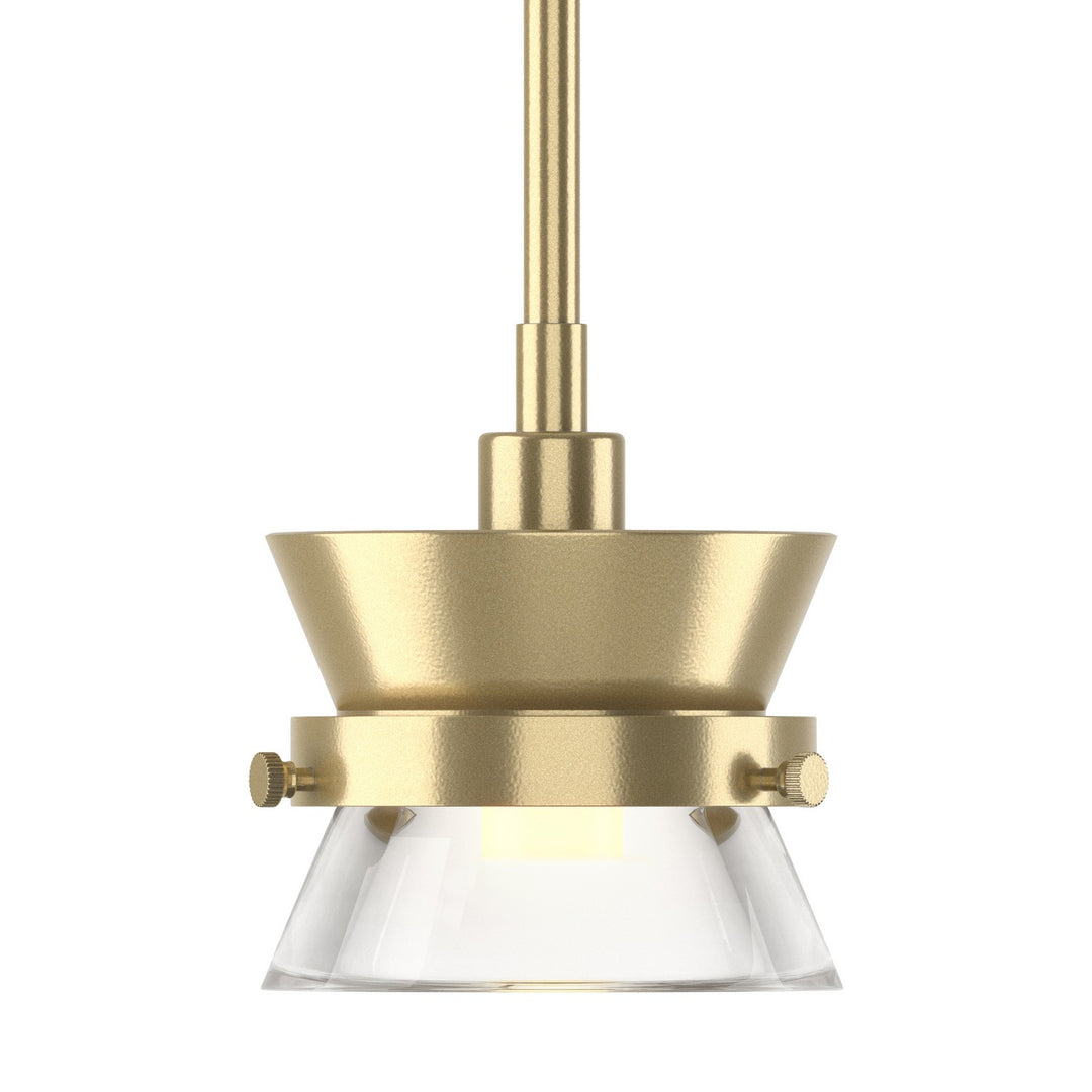 Apparatus One Light Mini Pendant in Modern Brass - available from The Lighting Shoppe, trusted by Canadian homeowners