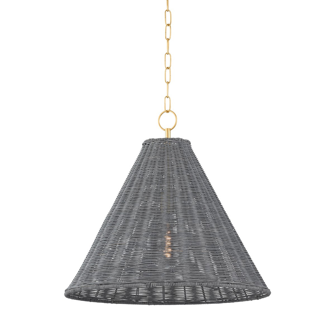 Destiny One Light Pendant in Aged Brass - available from The Lighting Shoppe, trusted by Canadian homeowners