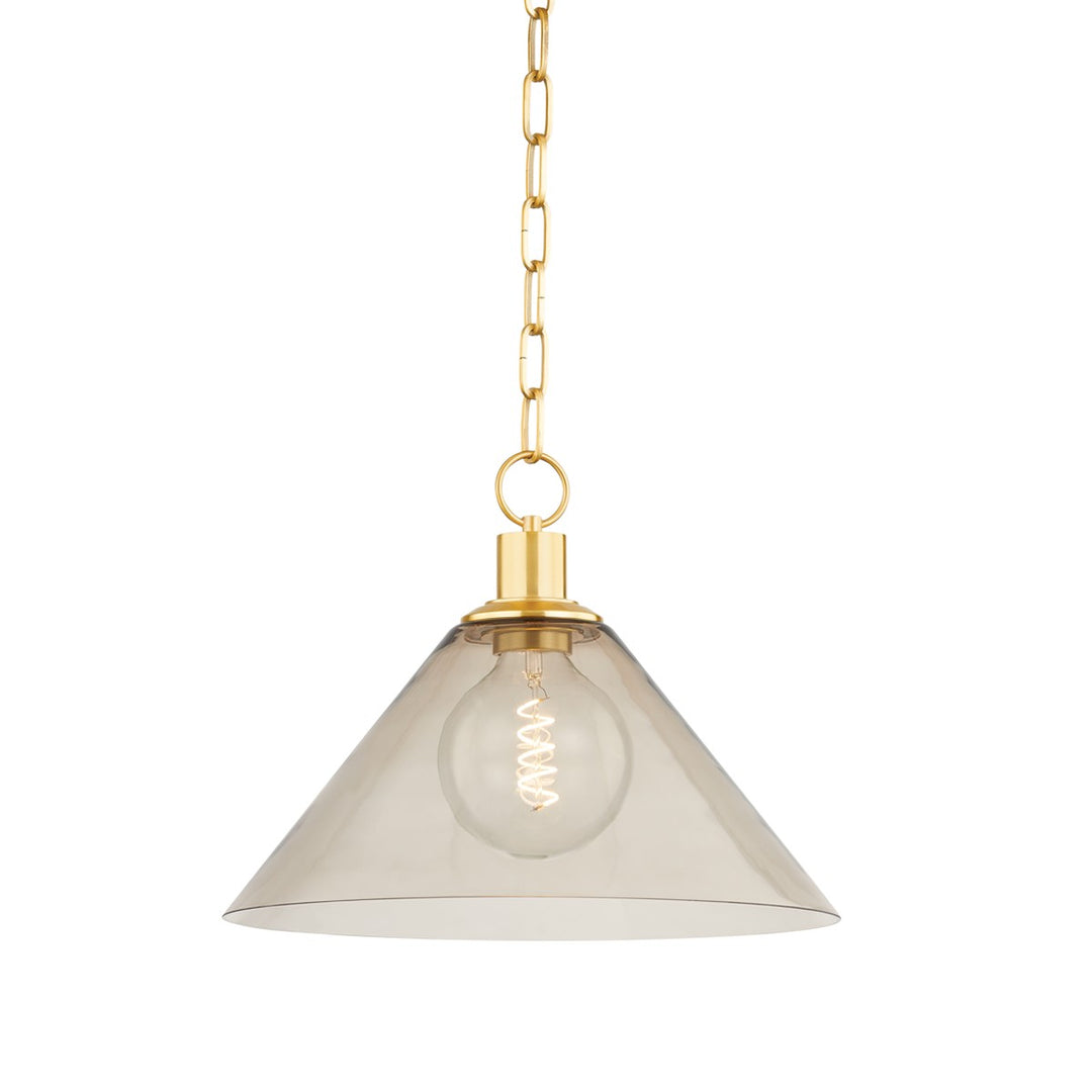 Anniebee One Light Pendant in Aged Brass - available from The Lighting Shoppe, trusted by Canadian homeowners
