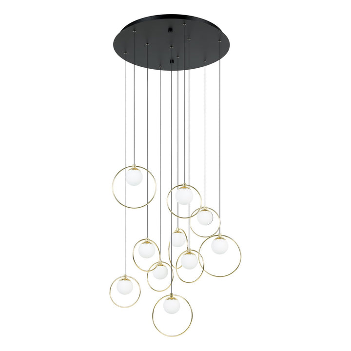 Portocolom LED Pendant in Black, Shinny Brass - available from The Lighting Shoppe, trusted by Canadian homeowners