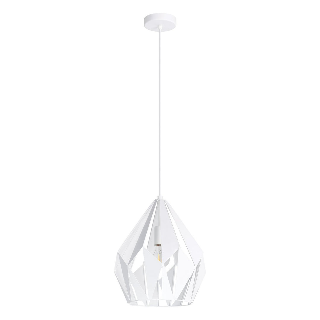 Carlton One Light Pendant in White - available from The Lighting Shoppe, trusted by Canadian homeowners