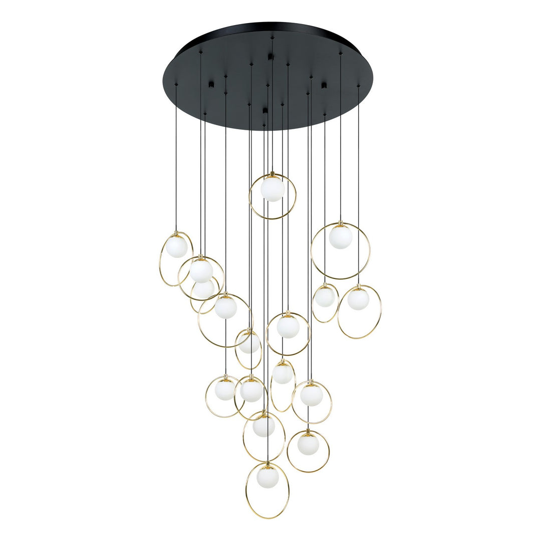 Portocolom LED Pendant in Black, Shinny Brass - available from The Lighting Shoppe, trusted by Canadian homeowners