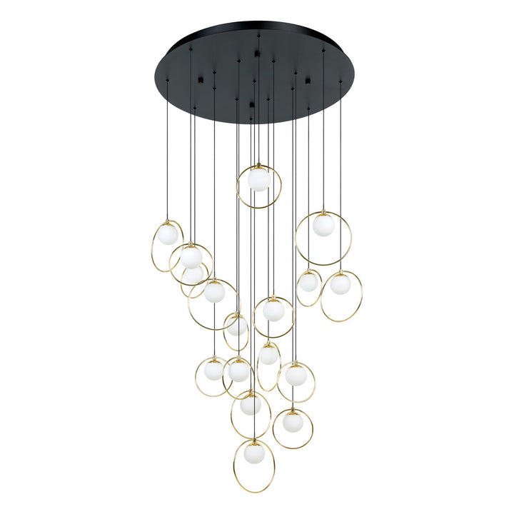 Portocolom LED Pendant in Black, Shinny Brass - available from The Lighting Shoppe, trusted by Canadian homeowners