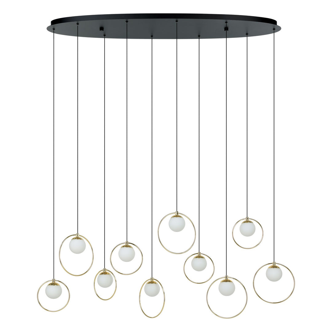 Portocolom LED Pendant in Black, Shinny Brass - available from The Lighting Shoppe, trusted by Canadian homeowners