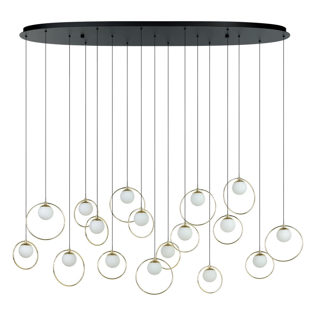 Portocolom LED Pendant in Black, Shinny Brass - available from The Lighting Shoppe, trusted by Canadian homeowners