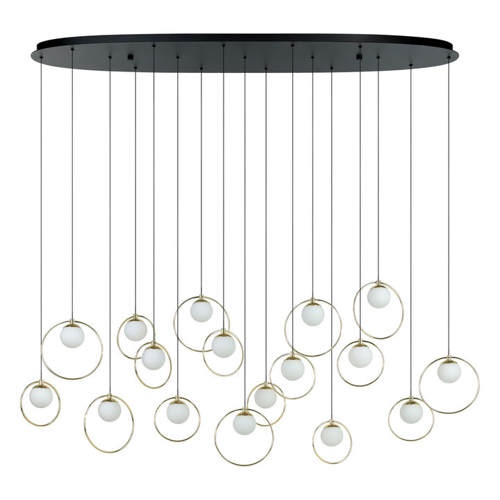 Portocolom LED Pendant in Black, Shinny Brass - available from The Lighting Shoppe, trusted by Canadian homeowners