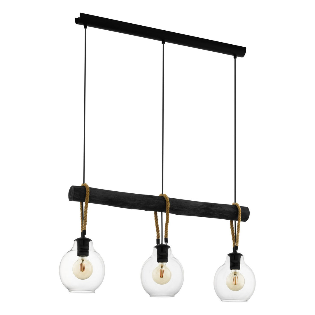 Roding Three Light Pendant in Structured Black - available from The Lighting Shoppe, trusted by Canadian homeowners