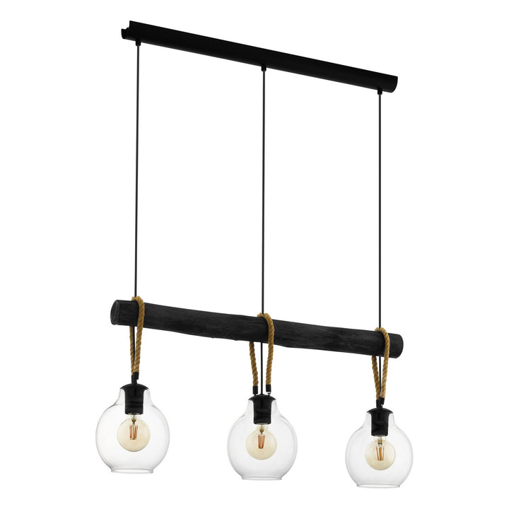 Roding Three Light Pendant in Structured Black - available from The Lighting Shoppe, trusted by Canadian homeowners