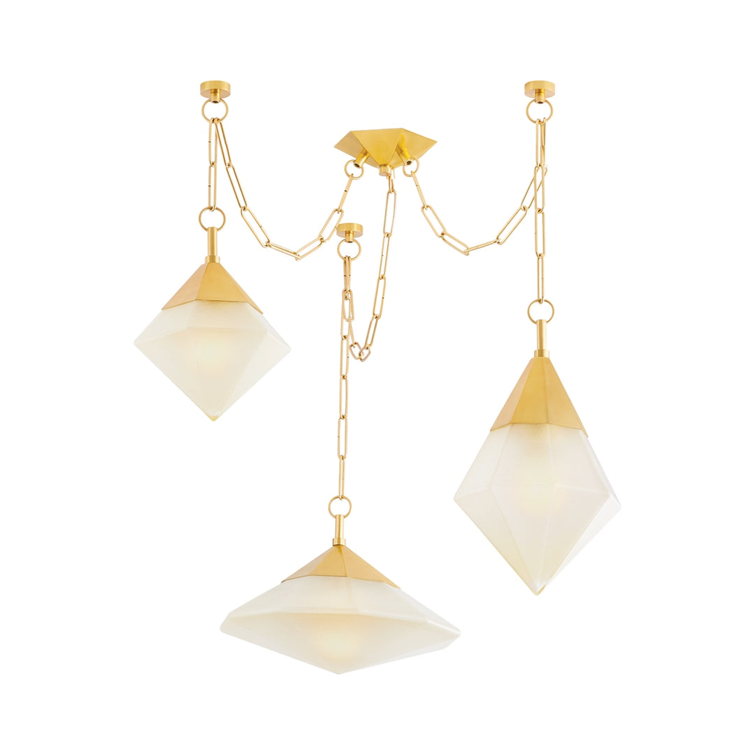 Corbett Lighting Canada - 383-58-VPB - Three Light Chandelier - Angelique - Vintage Polished Brass
