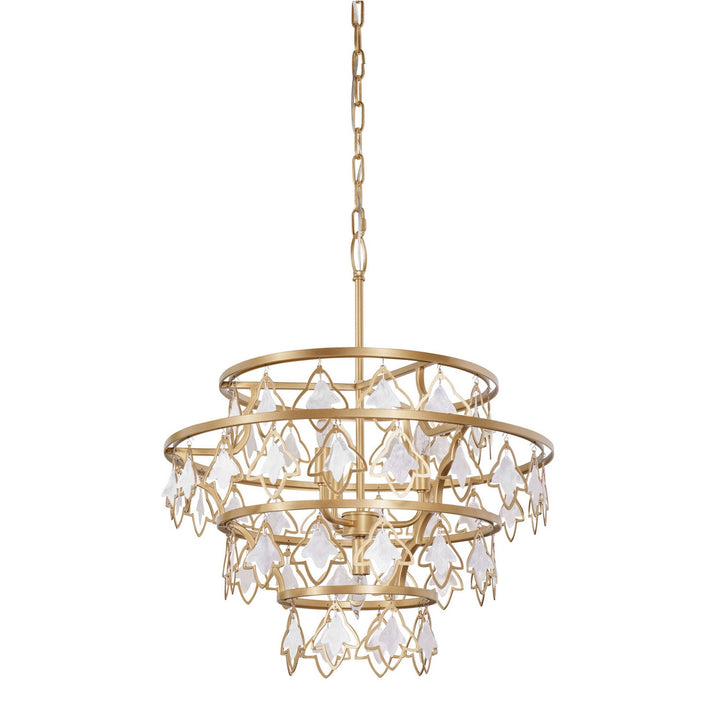 Fleur Four Light Chandelier in French Gold - available from The Lighting Shoppe, trusted by Canadian homeowners