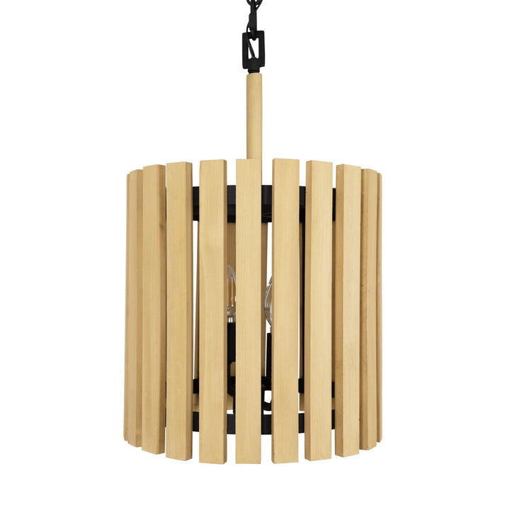 Suratto Two Light Pendant in Matte Black/Honey Blonde - available from The Lighting Shoppe, trusted by Canadian homeowners