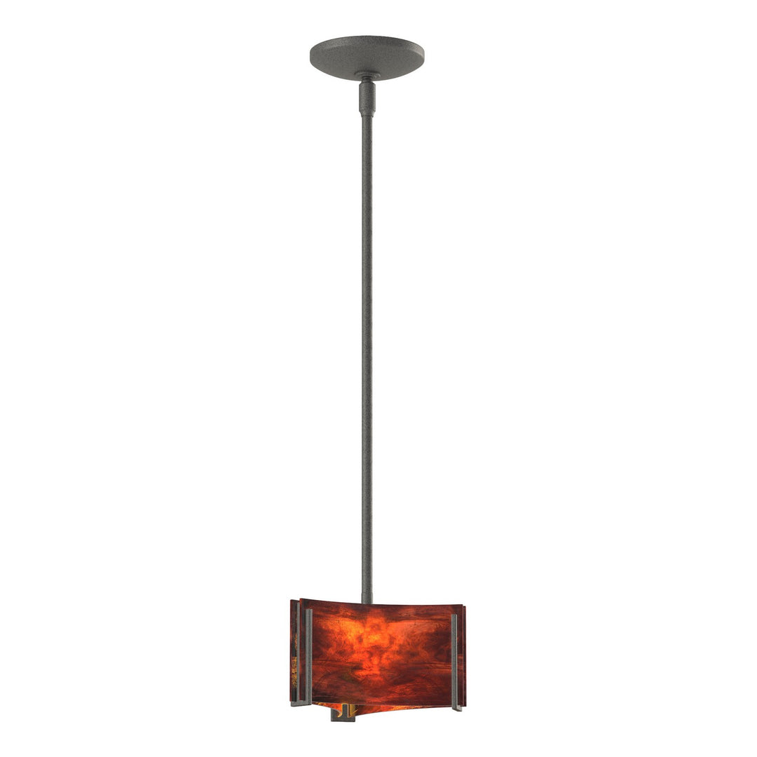 Exos Glass One Light Mini Pendant in Natural Iron - available from The Lighting Shoppe, trusted by Canadian homeowners