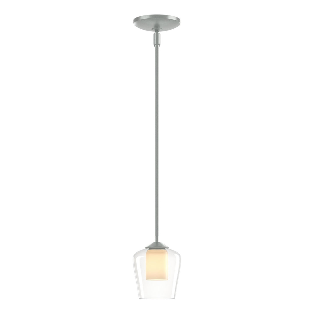 Simple Lines One Light Mini Pendant in Vintage Platinum - available from The Lighting Shoppe, trusted by Canadian homeowners
