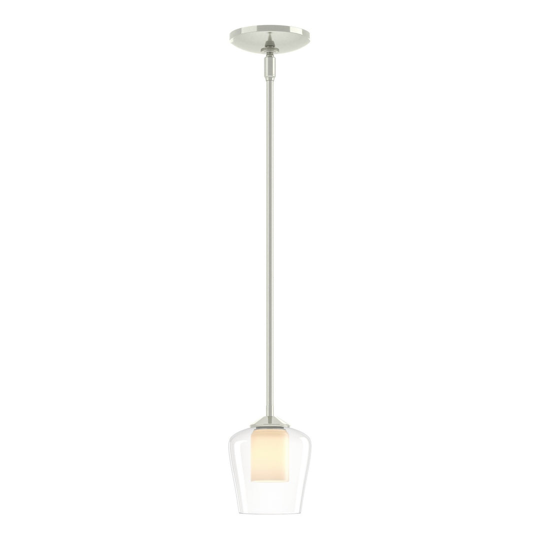 Simple Lines One Light Mini Pendant in Sterling - available from The Lighting Shoppe, trusted by Canadian homeowners