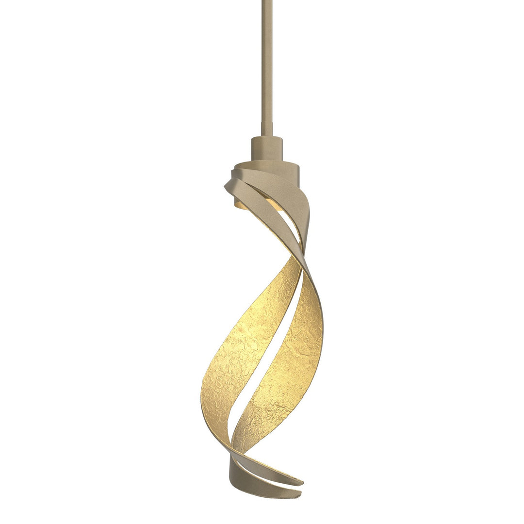 Folio One Light Mini Pendant in Soft Gold - available from The Lighting Shoppe, trusted by Canadian homeowners