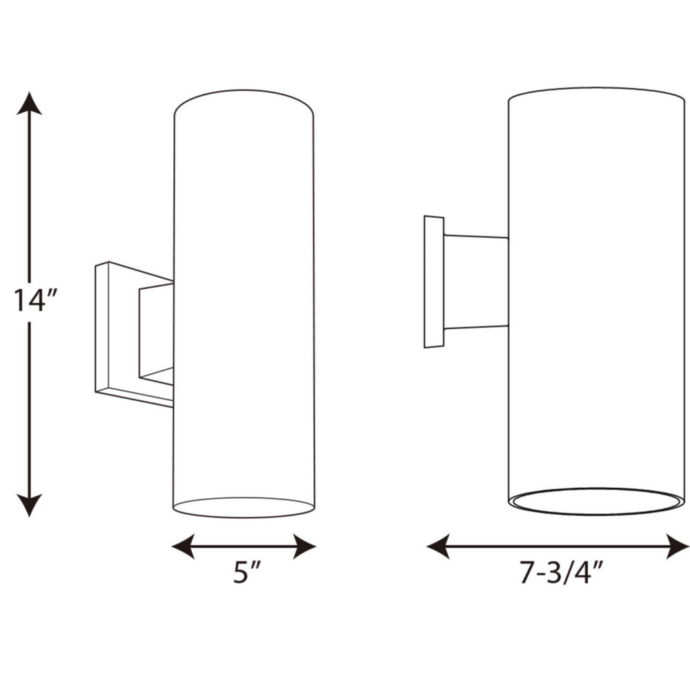 Progress Canada - P5713-30 - Two Light Outdoor Wall Mount - Cylinder - White