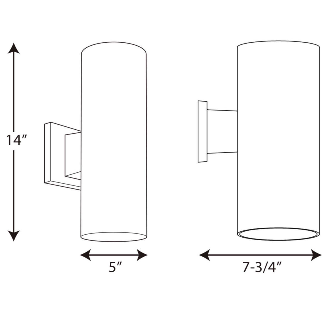 Progress Canada - P5713-30 - Two Light Outdoor Wall Mount - Cylinder - White