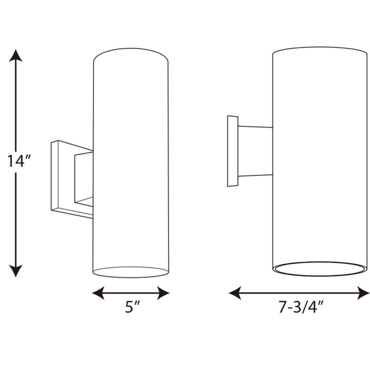 Progress Canada - P5713-30 - Two Light Outdoor Wall Mount - Cylinder - White