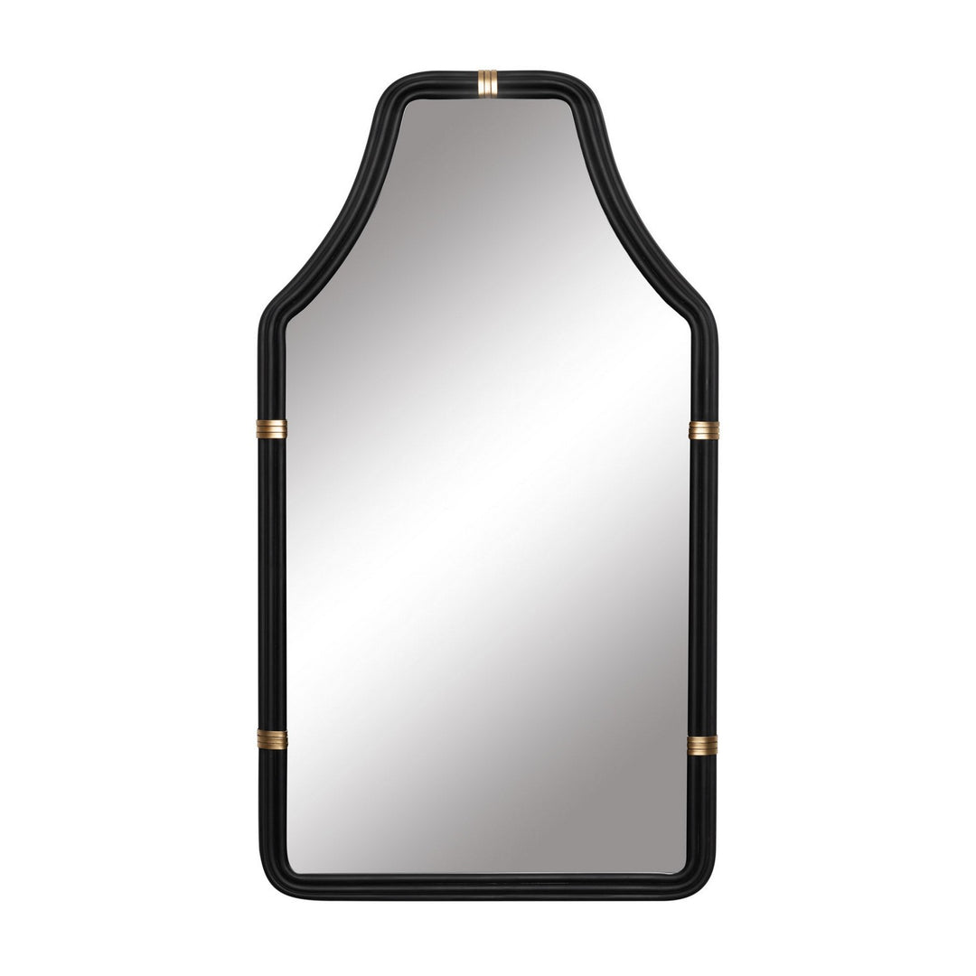 Federal Case Mirror in Matte Black/French Gold - available from The Lighting Shoppe, trusted by Canadian homeowners