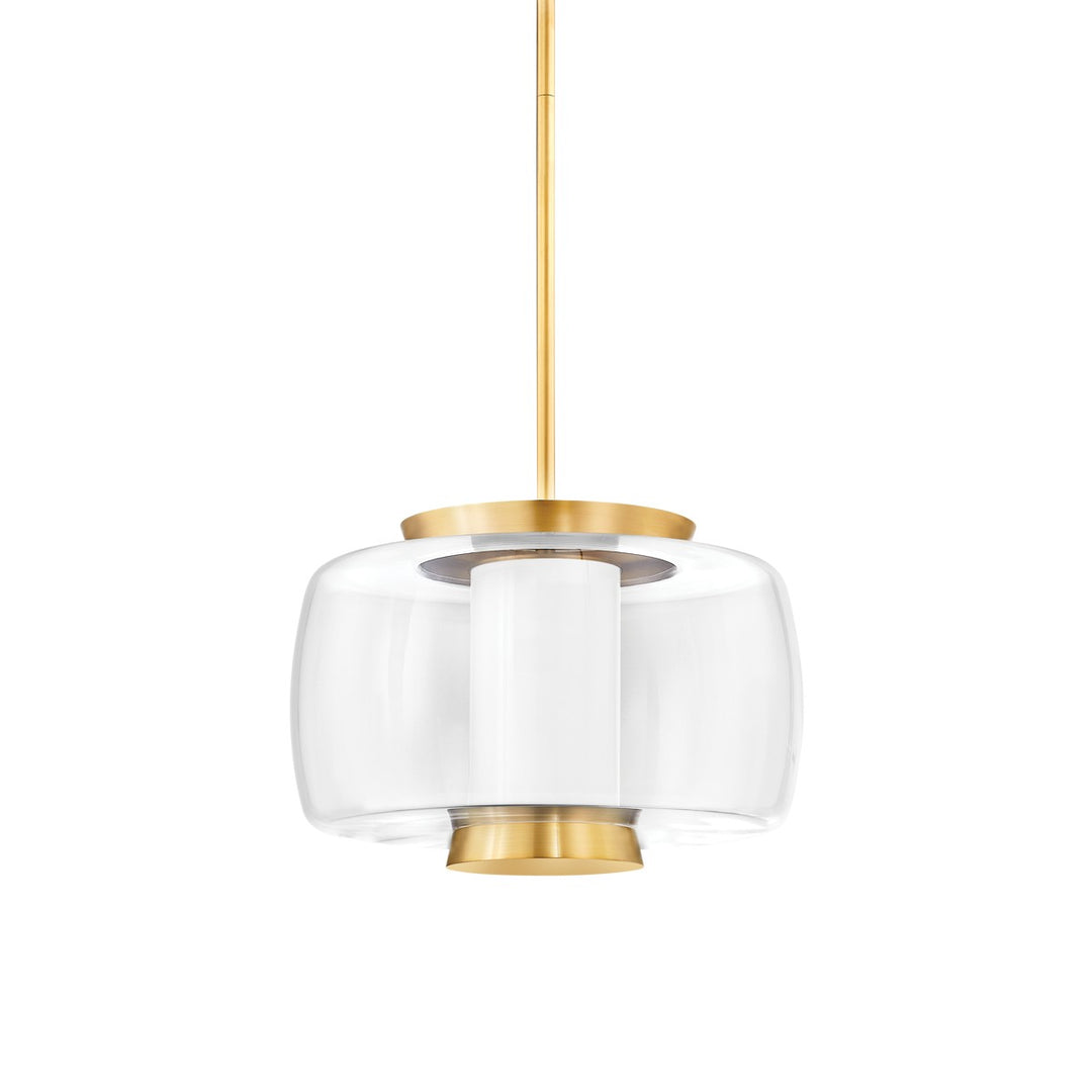 Beau LED Pendant in Aged Brass - available from The Lighting Shoppe, trusted by Canadian homeowners