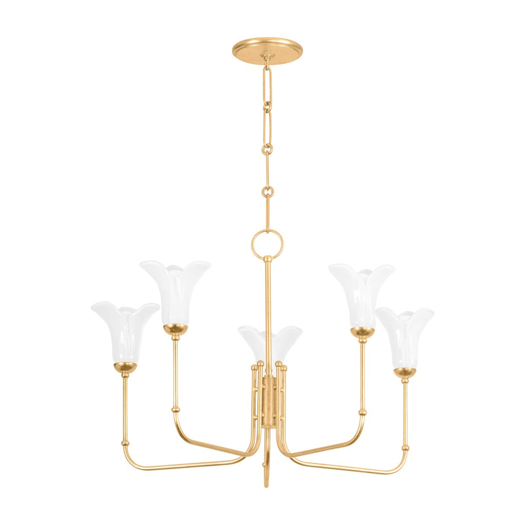 Montclair Five Light Chandelier in Vintage Gold Leaf - available from The Lighting Shoppe, trusted by Canadian homeowners