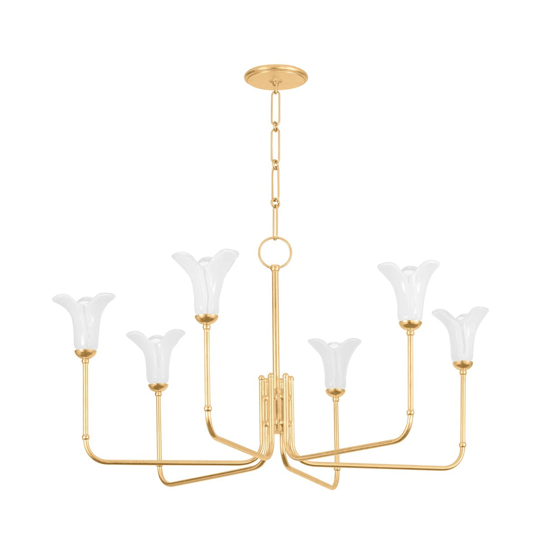 Montclair Six Light Chandelier in Vintage Gold Leaf - available from The Lighting Shoppe, trusted by Canadian homeowners