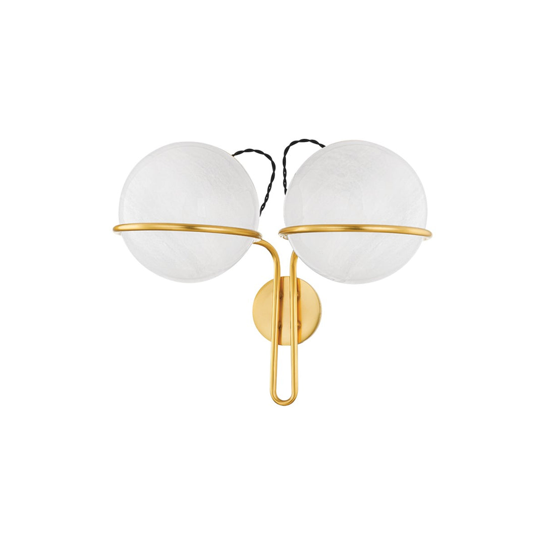 Hudson Valley Canada - 3917-AGB - Two Light Wall Sconce - Hingham - Aged Brass