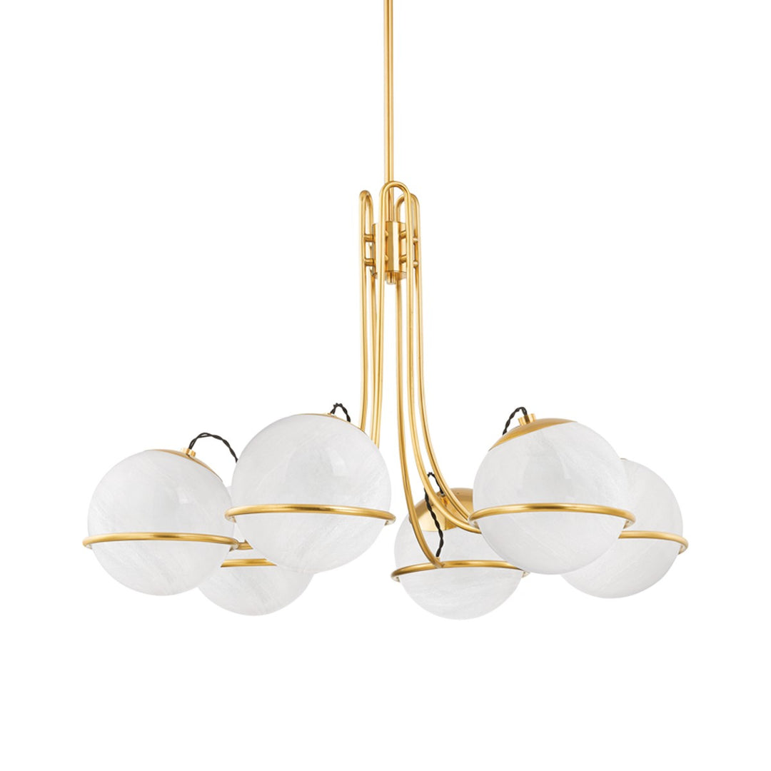 Hingham Six Light Chandelier in Aged Brass - available from The Lighting Shoppe, trusted by Canadian homeowners