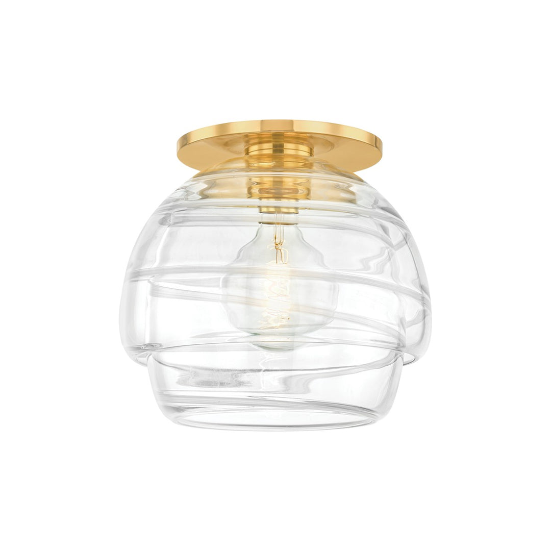 Montvale One Light Flush Mount in Aged Brass - available from The Lighting Shoppe, trusted by Canadian homeowners