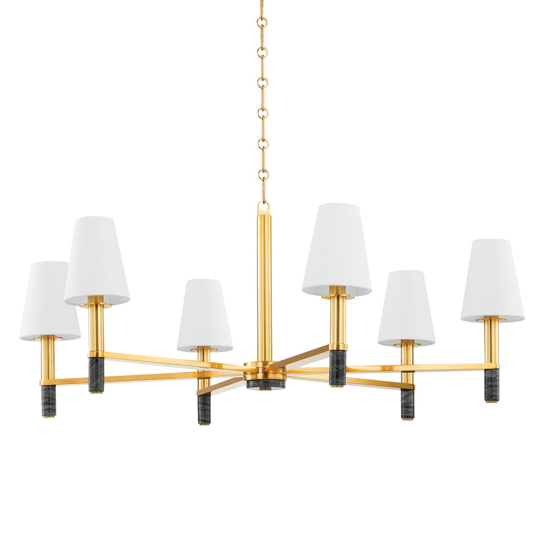 Hudson Valley Canada - 5640-AGB - Six Light Chandelier - Montreal - Aged Brass