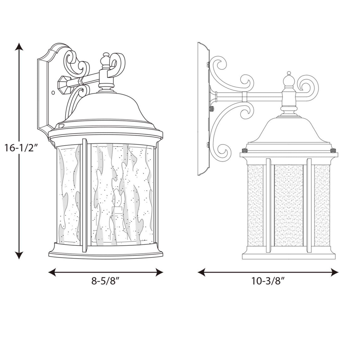 Progress Canada - P5650-31 - Three Light Large Wall Lantern - Ashmore - Textured Black