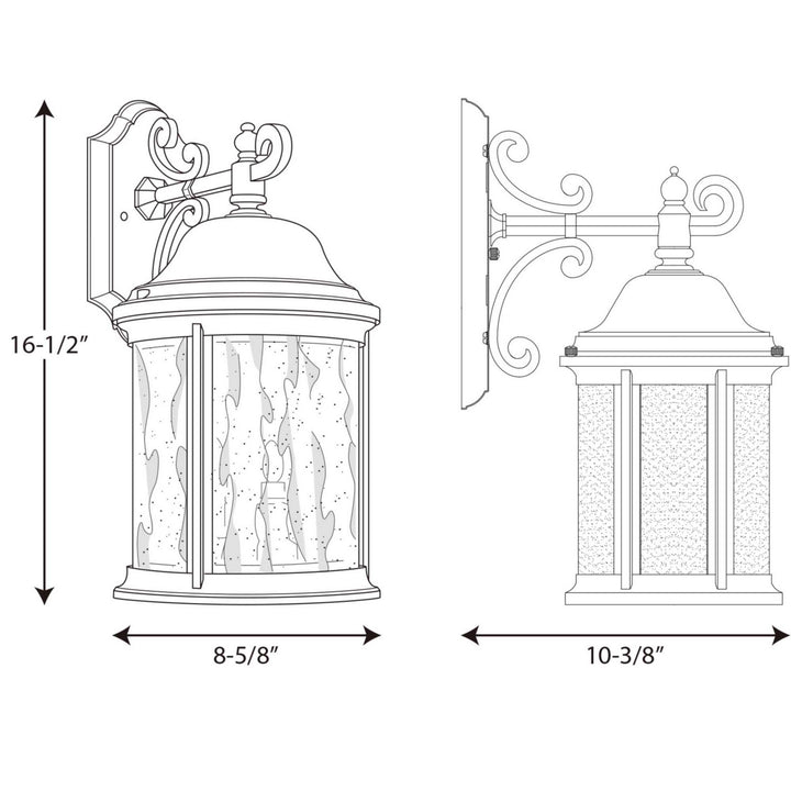 Progress Canada - P5650-31 - Three Light Large Wall Lantern - Ashmore - Textured Black