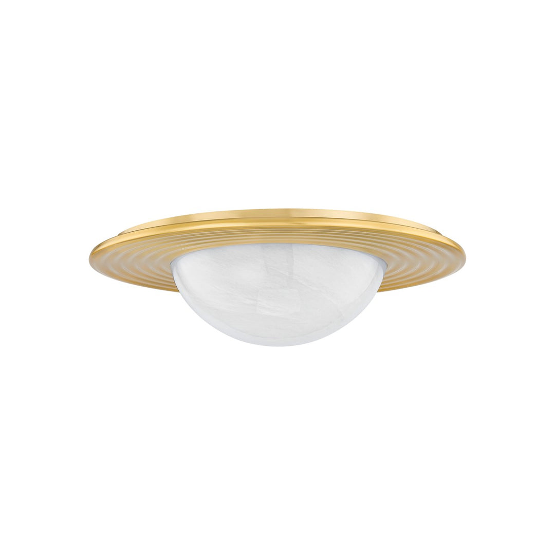 Geraldton LED Flush Mount in Aged Brass - available from The Lighting Shoppe, trusted by Canadian homeowners